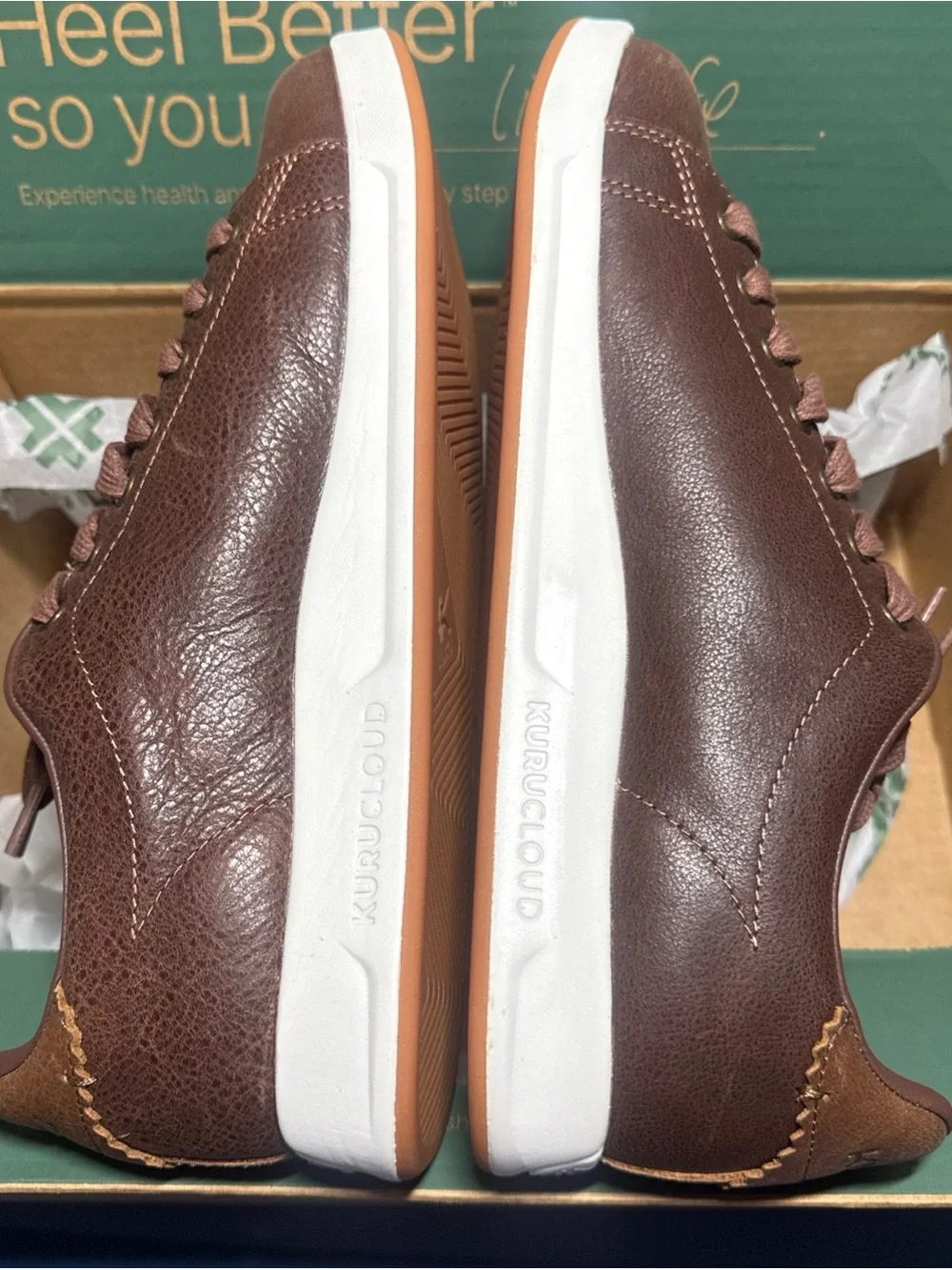 Kuru Men’s 10 Medium Brown Casual Leather Sneakers